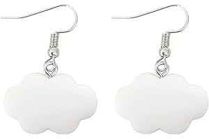 White Cloud Earrings for Women Cute Dangle Earrings