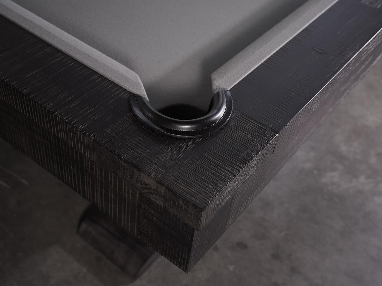 Plank & Hide - Beaumont Billiard Pool Table - 7FT and 8FT - Distressed Black and Silvered Ash