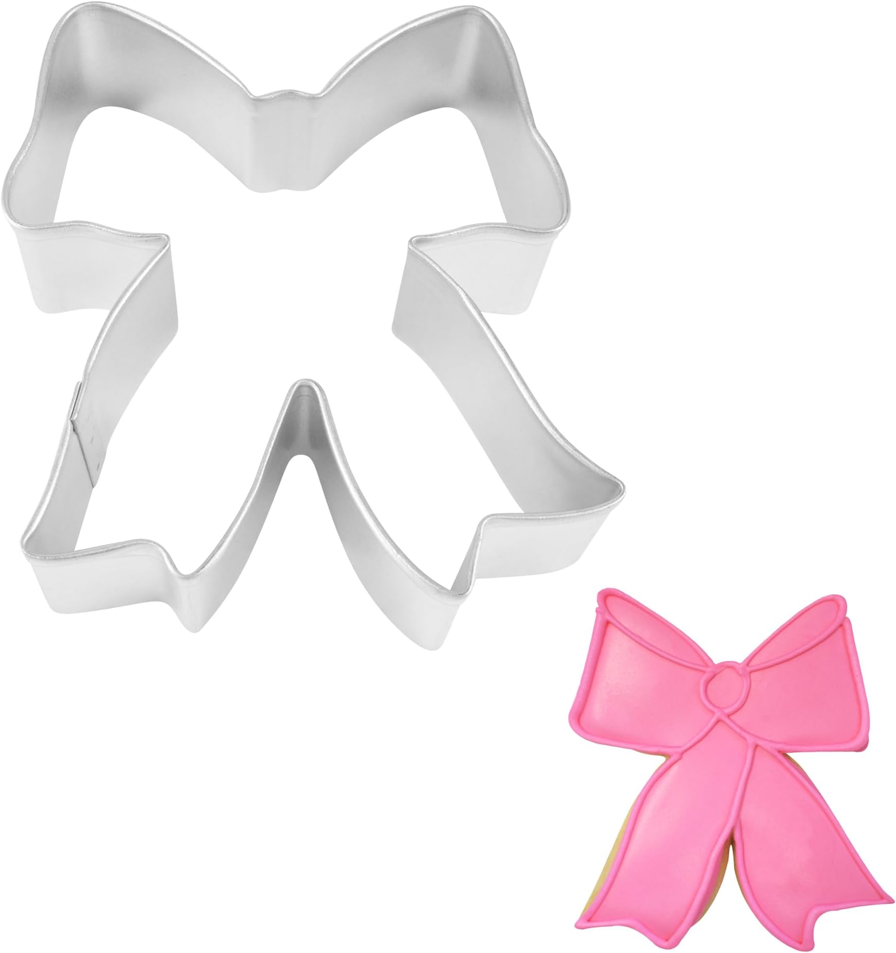 Ribbon/Bow 3.5" Cookie Cutter Stainless Steel - Baking Tool for Cookies, Fondant & Crafts