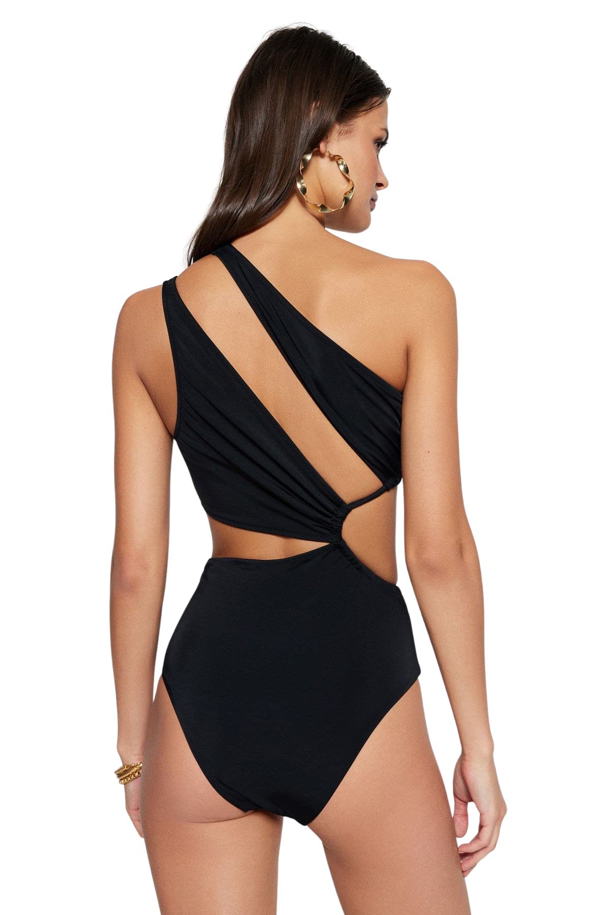 Trendyol Traje de Baño de Punto Liso para Mujer