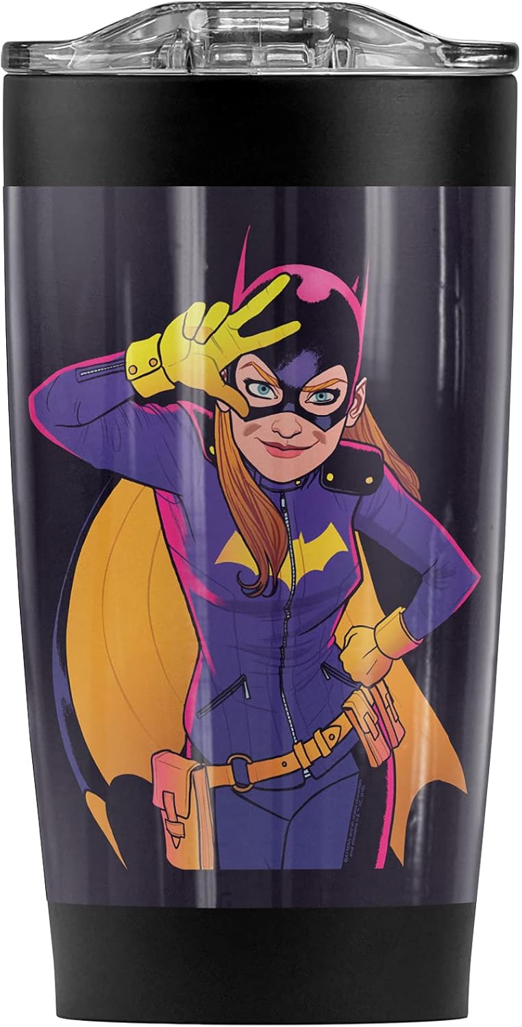 Logovision Batgirl Moves Stainless Steel Tumbler 20 oz Coffee Travel Mug/Cup, Vacuum Insulated & Double Wall with Leakproof Sliding Lid | Great for Hot Drinks and Cold Beverages