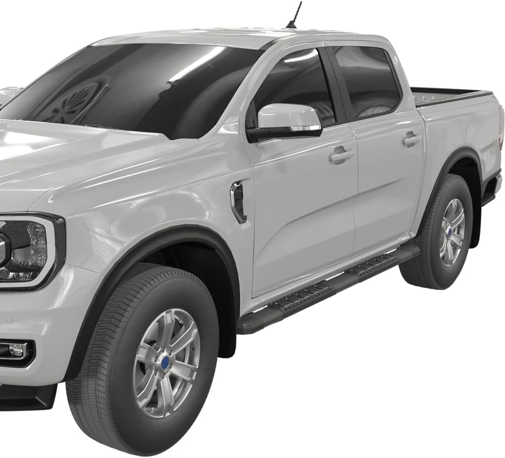 VANGUARD 5 Inches Running Boards Compatible with 2024-2025 Ford Ranger SuperCrew Cab | Black Powder Coat | Alloy Steel Side Step Rails Nerf Bars