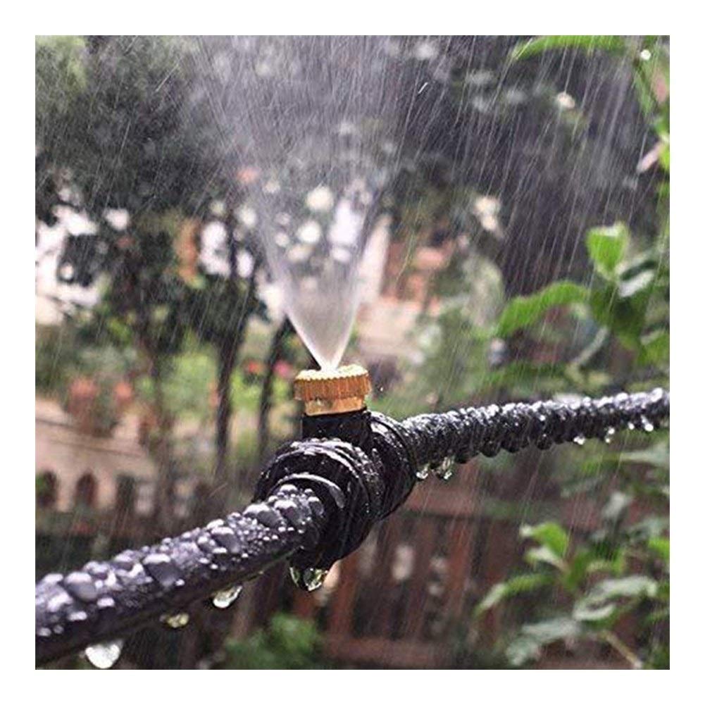 Boquilla de niebla de agua de baja presión para riego de césped, cabezal de aspersor de agua fría para jardín, 5/10 boquillas de niebla de latón
