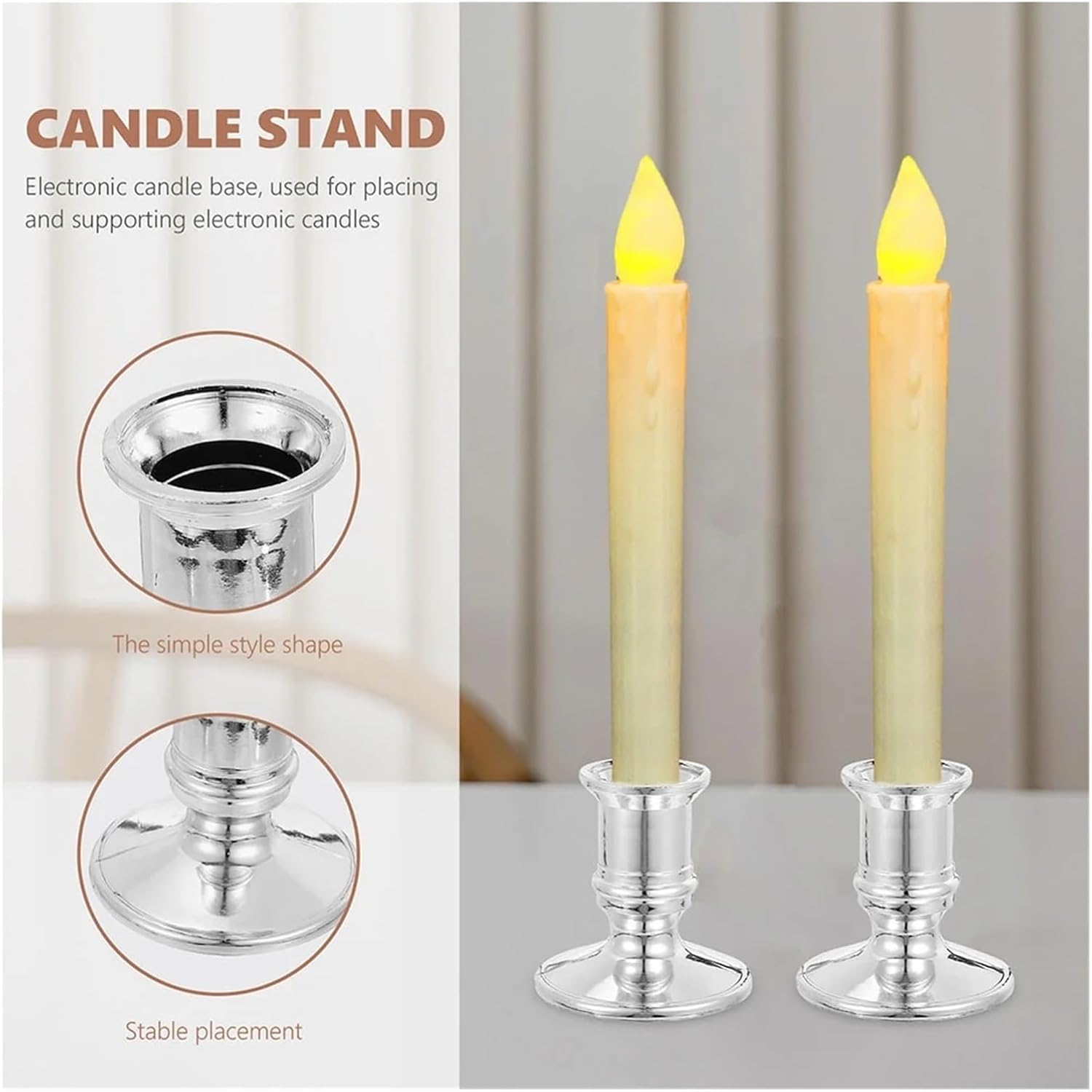 Candle Stick Holders,40Pcs Holders Plastic Pillar for Candlesticks/Wedding Decoration/Halloween Decorations