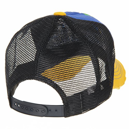 Image of WITHMOONS Meshed Baseball Cap Distressed Trucker Hat Star KR1185