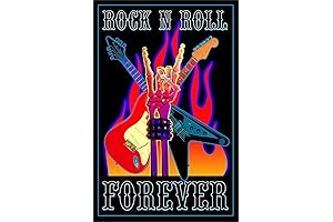 Rock N Roll Posters - Flocked Blacklight Poster