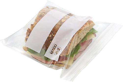 Miniatura 3 de Royal Bolsas de sándwich con doble cremallera, 6.5 x 6, paquete de 500 por Royal