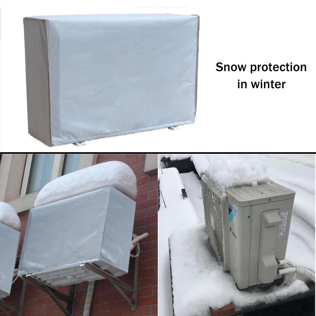 Bache de Protection, Housse Anti-poussière Pour Unité Extérieure De Climatiseur, Équipement Et Machine, Housse De Protection En Tissu Oxford Tout Compris, Housse Universelle Imperméable Pour Climatise