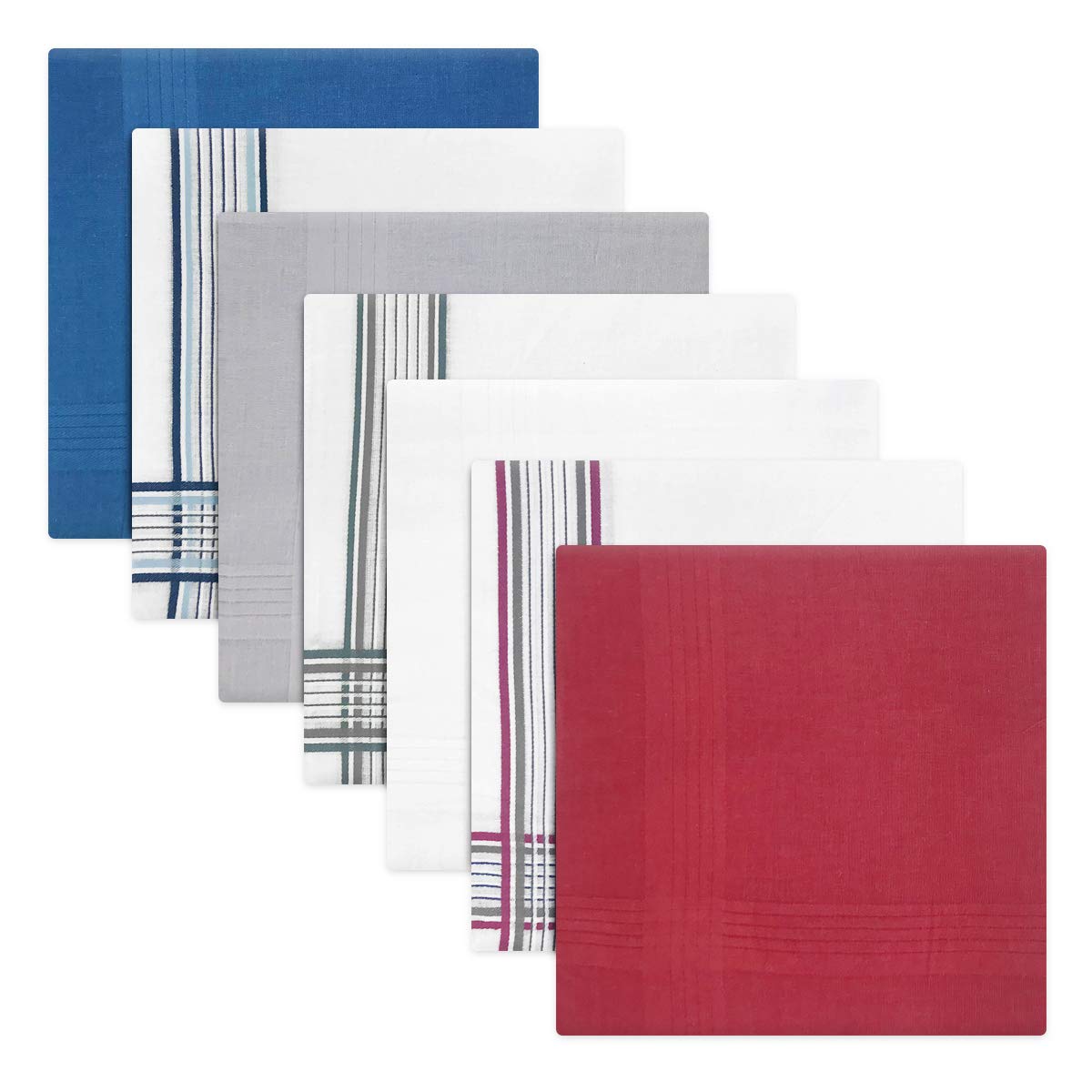 Betz 6 Piece Men Cloth Handkerchiefs Set MARTIN Size 40x40cm 100% Cotton
