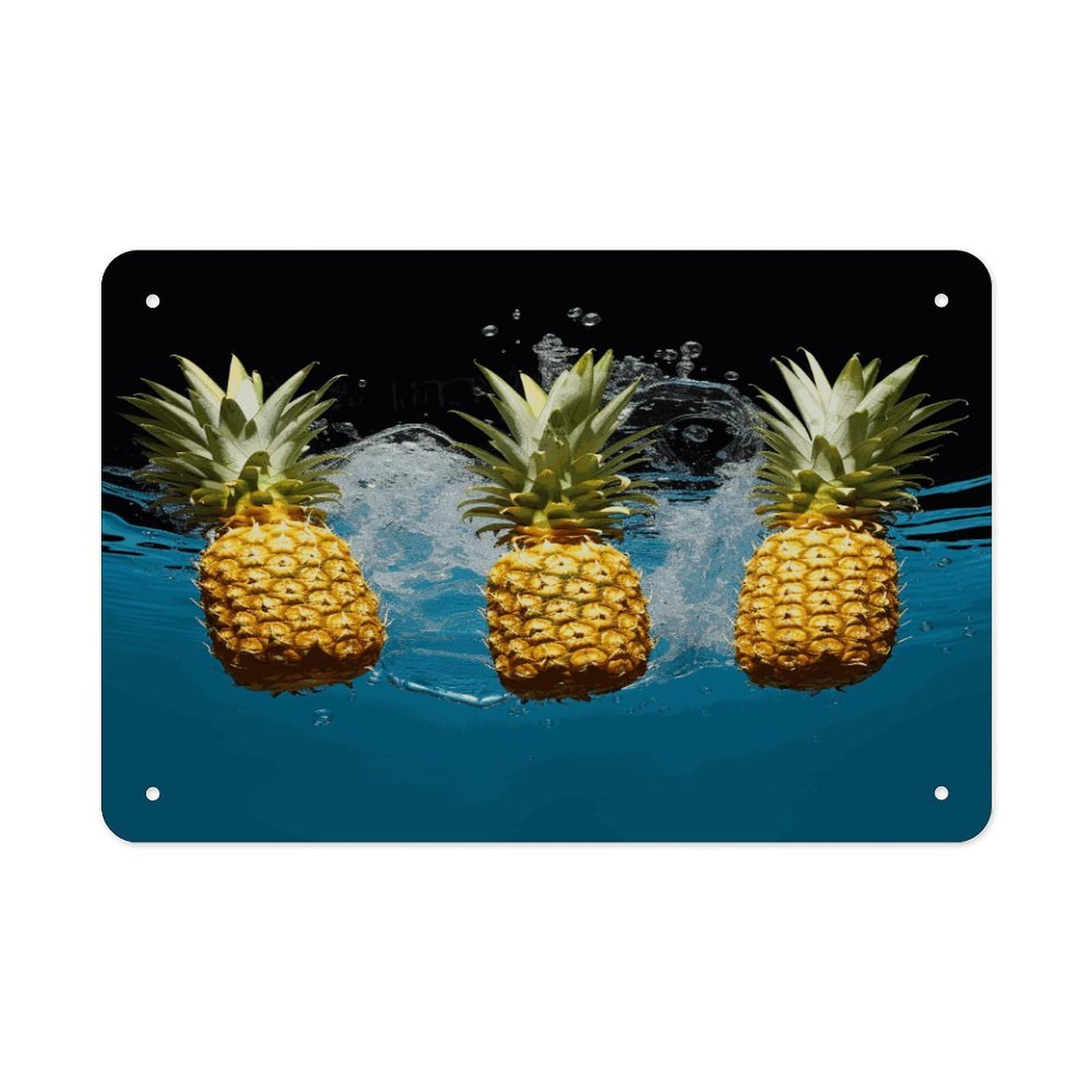 Fekiloot Style Fresh Pineapples1 Metal Signs Wall Art Tin Sign