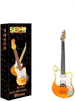 Uma guitarra elétrica inteligente com alto-falante sem fio de 10W, presets integrados e um setup portátil completo para artistas de rua e estúdios domésticos. Um kit para iniciantes (Laranja)