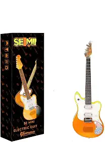 Uma guitarra elétrica inteligente com alto-falante sem fio de 10W, presets integrados e um setup portátil completo para artistas de rua e estúdios domésticos. Um kit para iniciantes (Laranja)