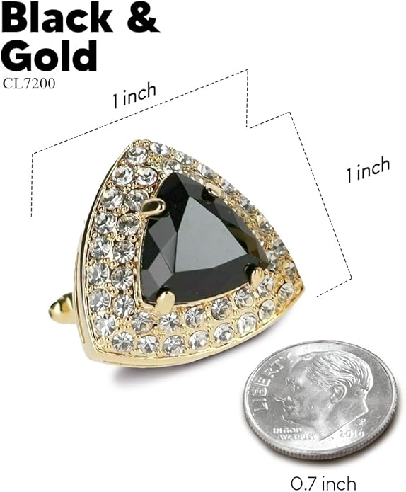 Mancornas de Cristal Triangular para Hombre - Accesorios de Traje miniatura 3
