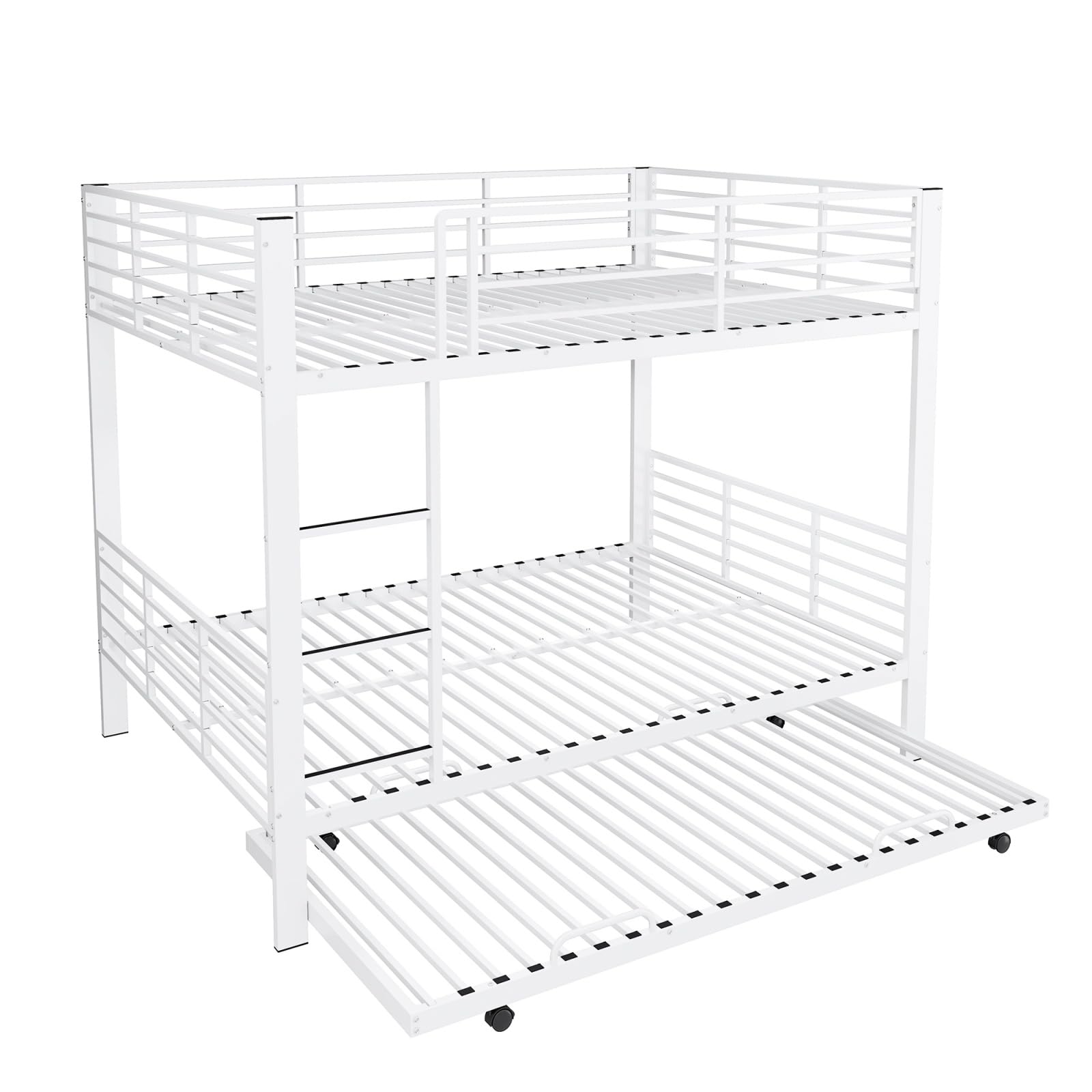 VICYROM Cama Litera 140x200cm Metálica con Cama Nido Extraíble 90x190cm