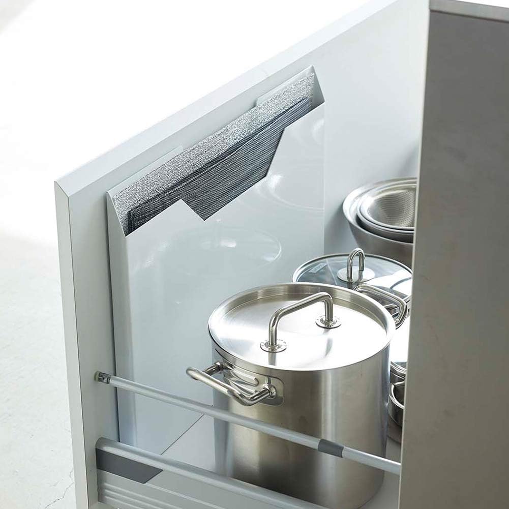 Slim White Magnetic Steel Placemat Organizer