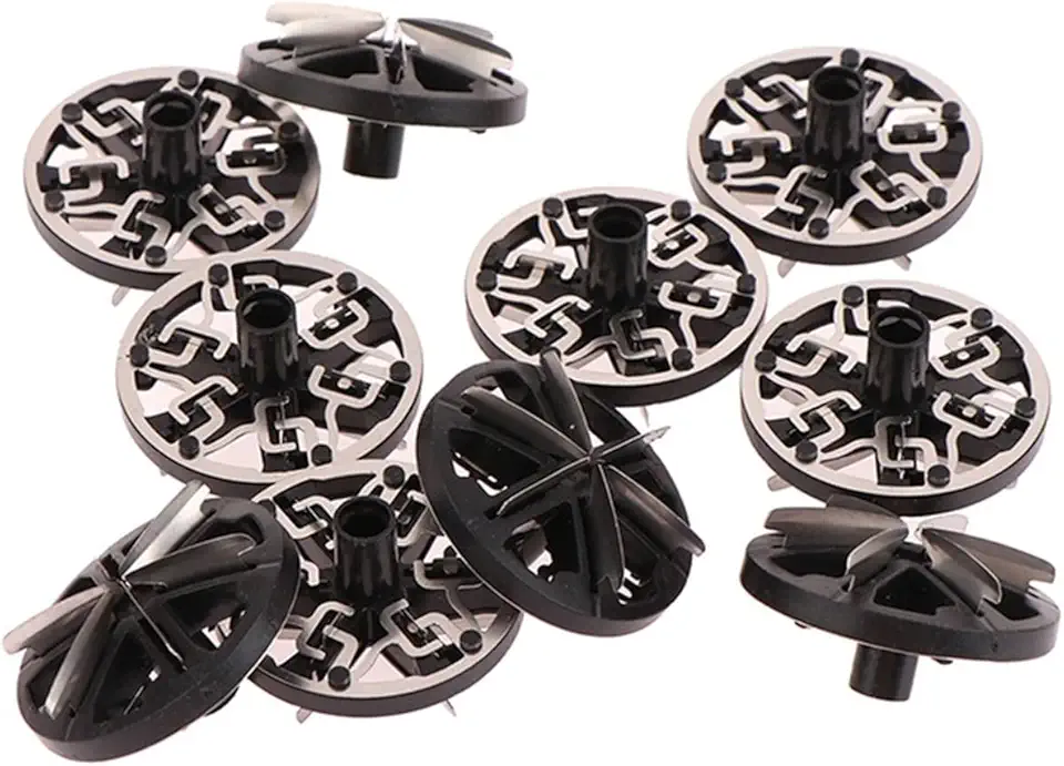 3/6 Blades Mini Portable Electric Shaver Replacement Head Blade Trimmer Six Leaves Shaving Machine(Black 6 blades/10pcs)