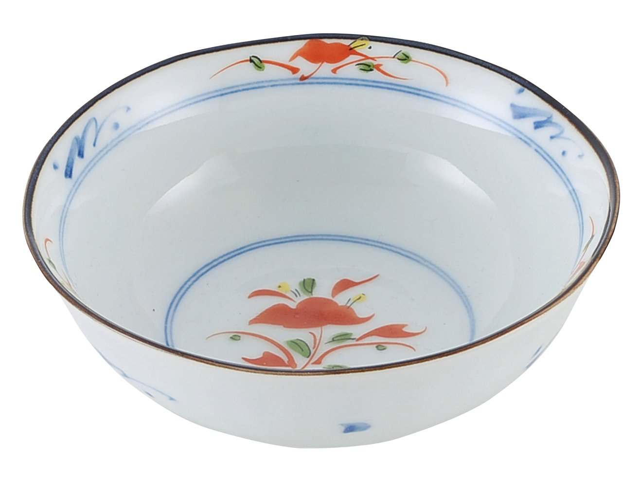 Amazon.co.jp: 和食器コレクション 赤絵花 丸鉢 4寸 : ホーム＆キッチン