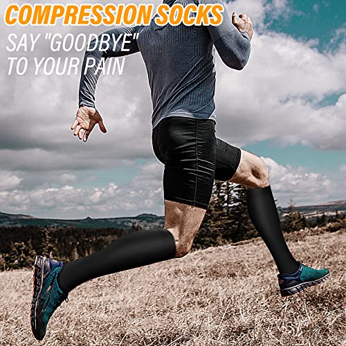 Image of Acture Compression Socks for Women & Men 15-20 mmHg, Best Medical, Nursing, for Running, Athletic, Varicose Veins, Travel