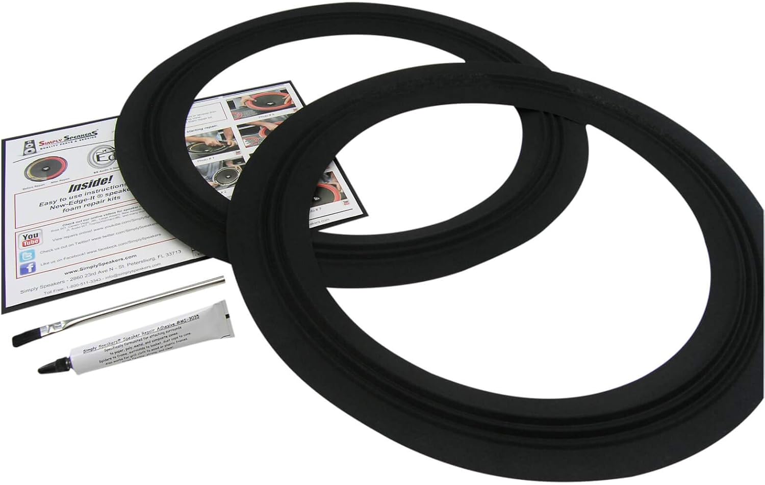 18" RCF Cloth Edge Speaker Repair Kit, OD 17.625", Roll OD