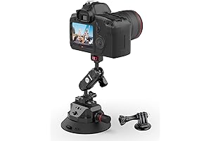 Suction Cup Mount GoPro Essentials for Car, Stabilized Vehicle Camera Mount