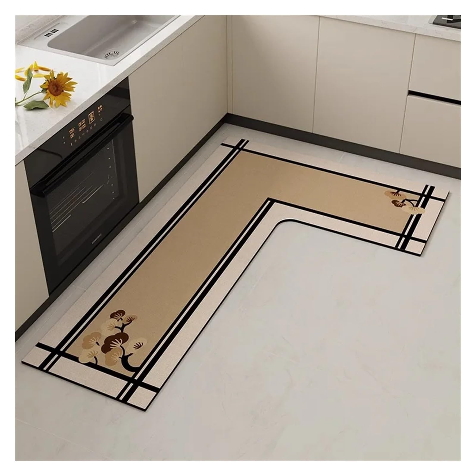 Tapis de sol de cuisine PVC lavable et absorbant pour rester au sec