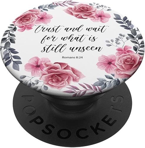 Romans 8 24 - Cita de versículo cristiano de la Biblia para mujer, PopSockets intercambiables PopGrip