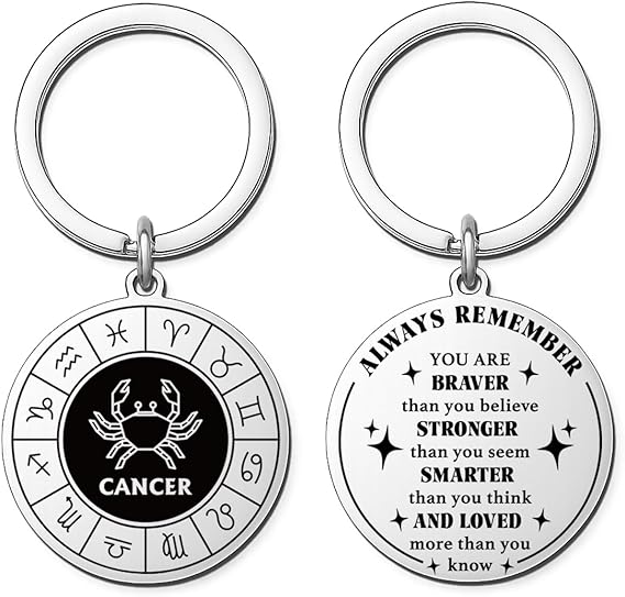 Zodiac Gifts for Men Women -12 Constellation Keychains for Astrology Lovers, Scorpio Sagittarius Capricorn Sign