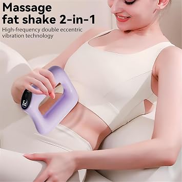 Electric Wireless Abdominal Massager for Fat Burning & Digestion,2 in 1 Full-Body Fascia Massager, Multifunctional Full-Body Fascia Ring for Butt Waist Leg,for Muscle Recovery & Relaxtion (Blue)