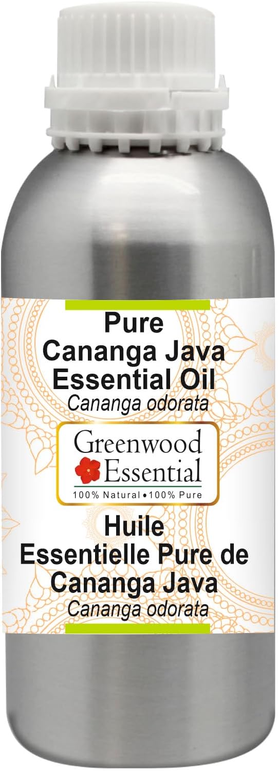 Greenwood Essential Pure Cananga Java Essential Oil (Cananga odorata) Steam Distilled (Pack of Two) 100ml X 2 (6.76 oz)