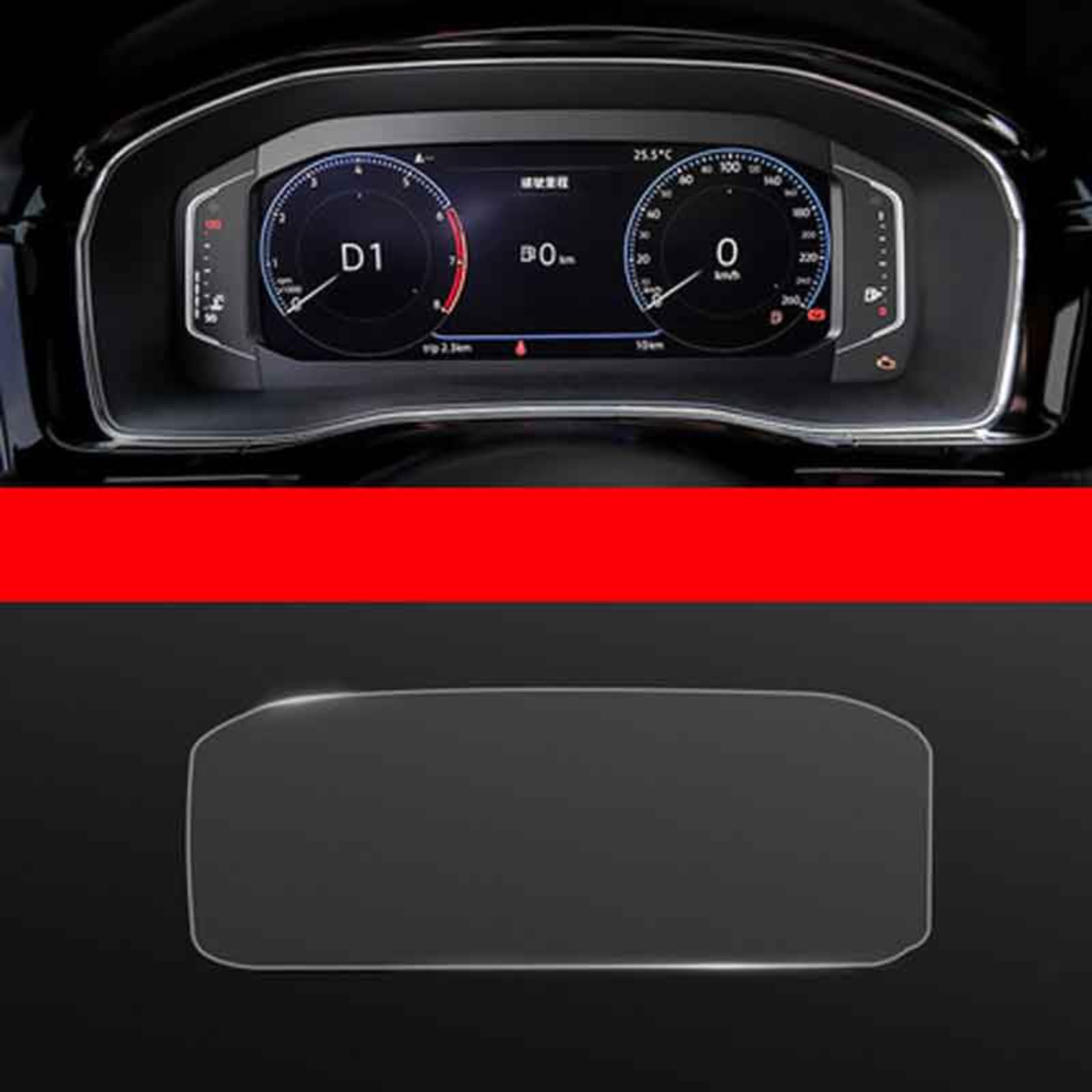 Nawigacja samochodowa Szkło hartowane Ekran LCD Folia ochronna Naklejka Osłona Dla volkswagena SE SEL R-Line 2021