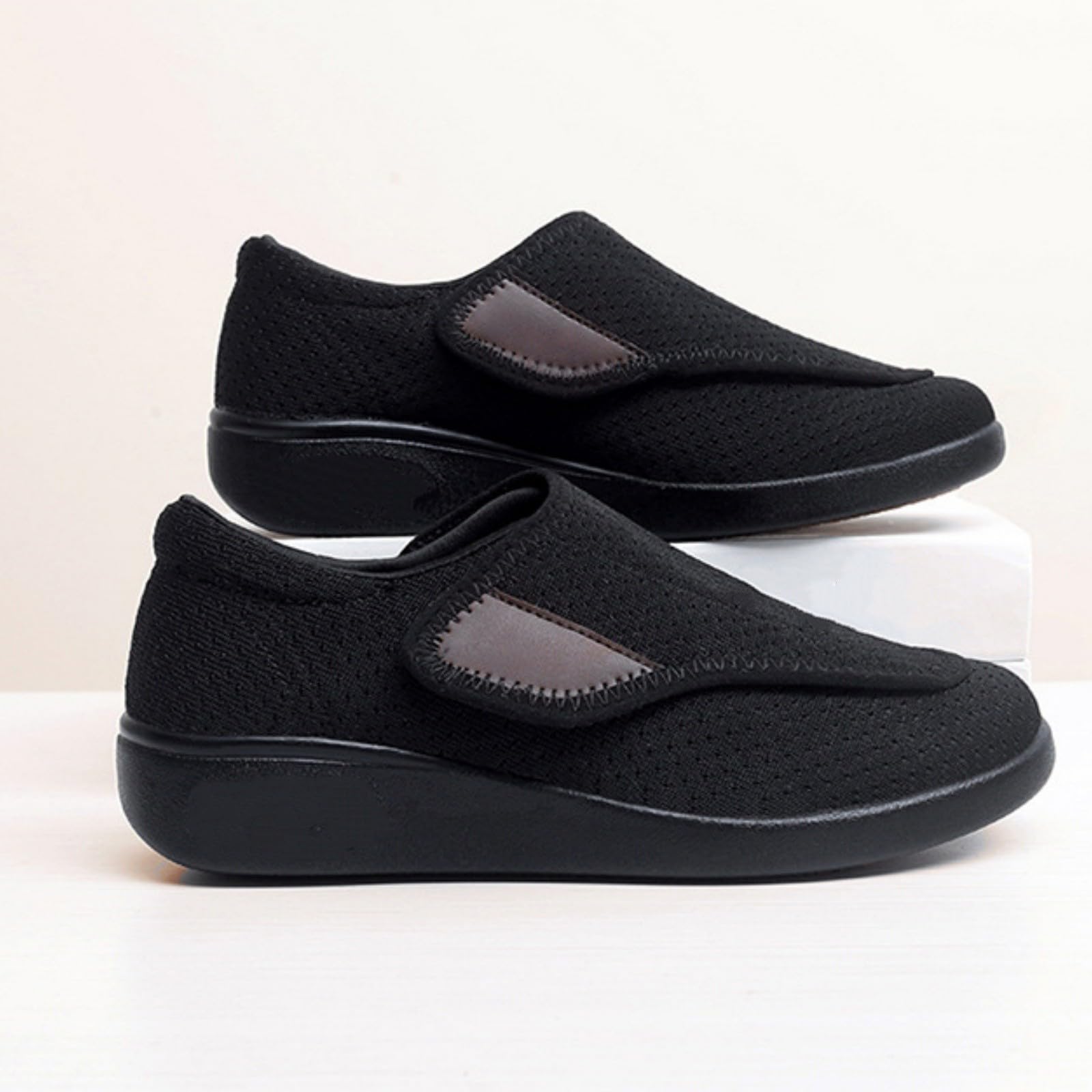 Diabetiker Schuhe Für Herren Und Damen Senioren Fußschwellung Gesundheitsschuhe Weite H Leicht und Bequem Wanderschuhe Extra Weite Atmungsaktiv Walkingschuhe Slip On Freizeitschuhe