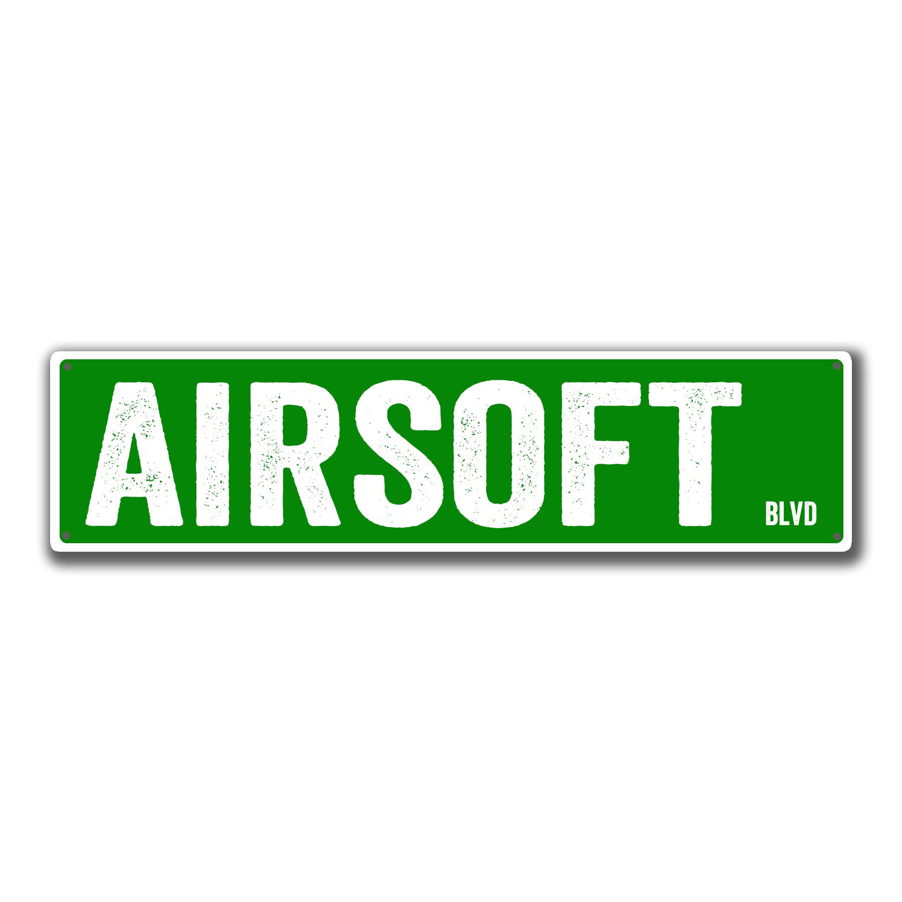 Airsoft Blvd Metal Tin Sign Road Garage Living Room Bathroom Garden Signs Home Art Wall Decoration Poster Plaque Gift 4 X 16 Inch