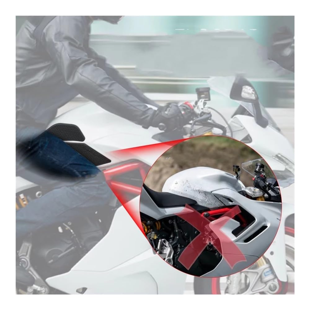 Paraserbatoio Moto Accessori Moto Tappetino Antiscivolo Per Serbatoio Carburante Adesivi Per Impugnatura Protezione Per SuperSport 950 Per Super Sport 939(Set)