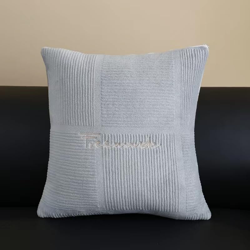 GKXLH 1PC Cushion Covers, Solid Soft Soft Milk Flannel 45x45 Pillow Cases for Couch Sofa Home Decoration (Milk Fleece Grey