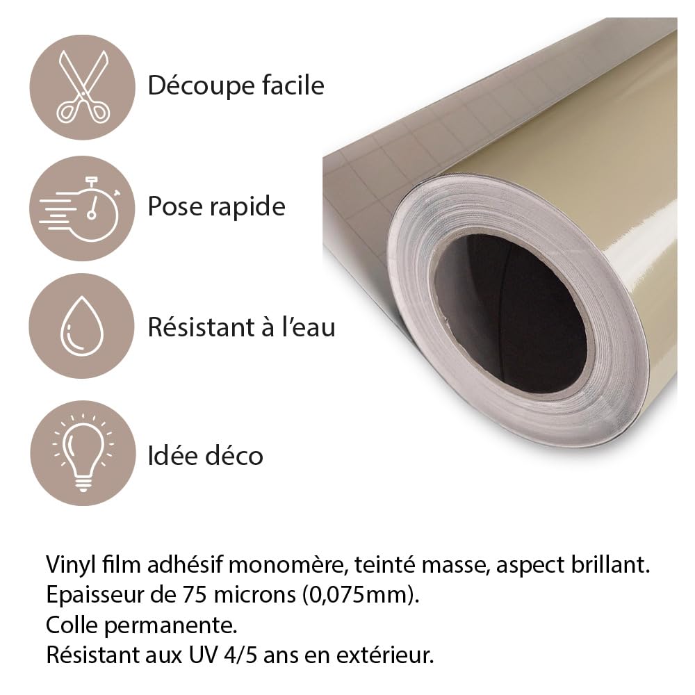 VViViD Rouleau de ruban adhésif en vinyle bleu marine brillant, technologie d'évacuation d'air, 30,5 cm x 6,1 m