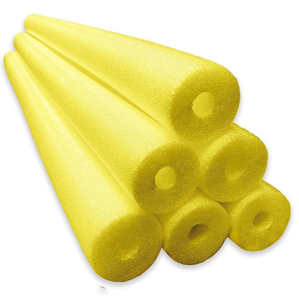 Oodles of Noodles Premium Jumbo XL Pool Swim Noodles - 6 Pack - Approx. 55 inch x 3.5 inch Hollow Core Pool Noodles Foam Tube - Durable for Heavy Duty