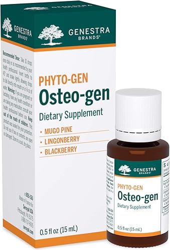 Genestra Brands Osteo-gen | Mugo Pine, Lingonberry and BlackBerry Suplemento de hierbas | 0.5 onzas líquidas