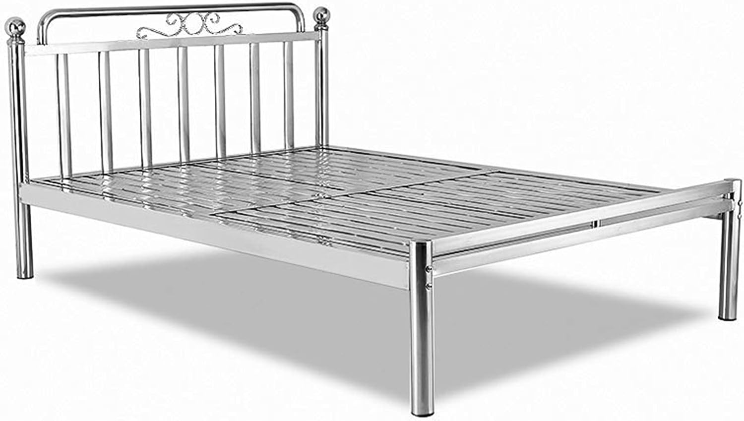 WOKEZ Steel Bed Frame Modern Simple 304 Stainless Steel Bed