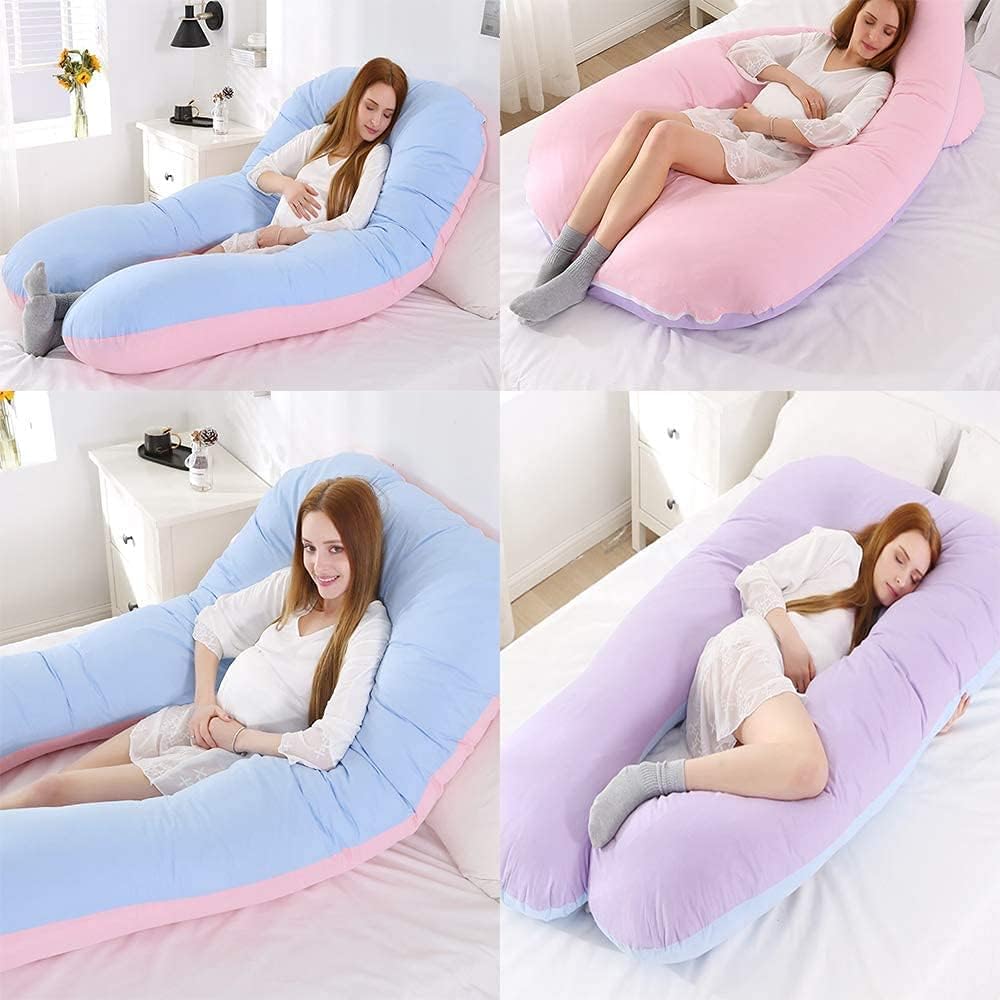 Pregnancy Pillows for Sleeping Body Pillow for Pregnancy Pregnant Pillow Women Sleeping Support Body Cotton Pillowcase U Shape Maternity Pillows Pregnancy Side Sleepers Bedding(Color:A)