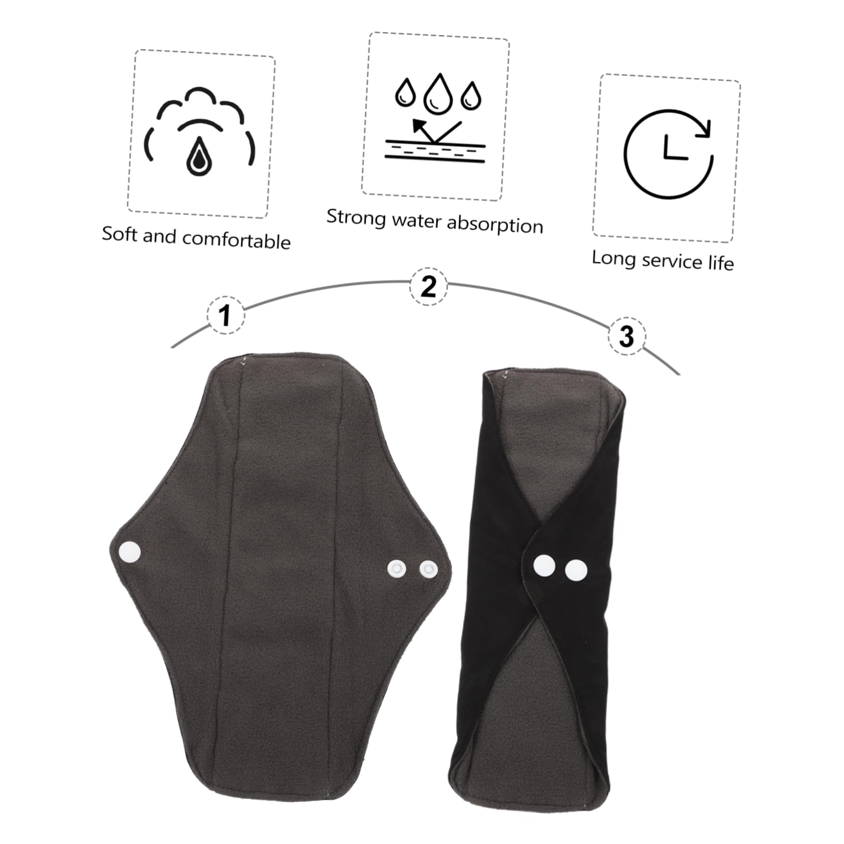 FOMIYES 2 Set Di Assorbenti Mestruali Riutilizzabili Assorbenti Lavabili Per Lallattamento Forte Assorbimento
