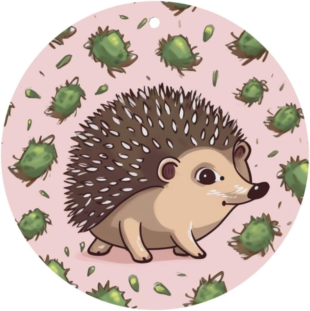 Cartoon hedgehog Car Air Fresheners Cards Set of 4 Pieces, Long-Lasting Auto Aromatherapy Tablets Gifts Car Rearview Mirror Pendant Hanging Scented Cards for Wardrobe Bathroom