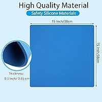 Vista 2 de QTLCOHD Almohadilla de silicona de 15 x 15 pulgadas, almohadilla de silicona de 0.3 pulgadas de grosor para máquina de prensa de calor, almohadilla