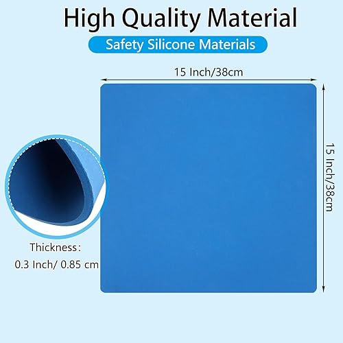 Miniatura 2 de QTLCOHD Almohadilla de silicona de 15 x 15 pulgadas, almohadilla de silicona de 0.3 pulgadas de grosor para máquina de prensa de calor, almohadilla