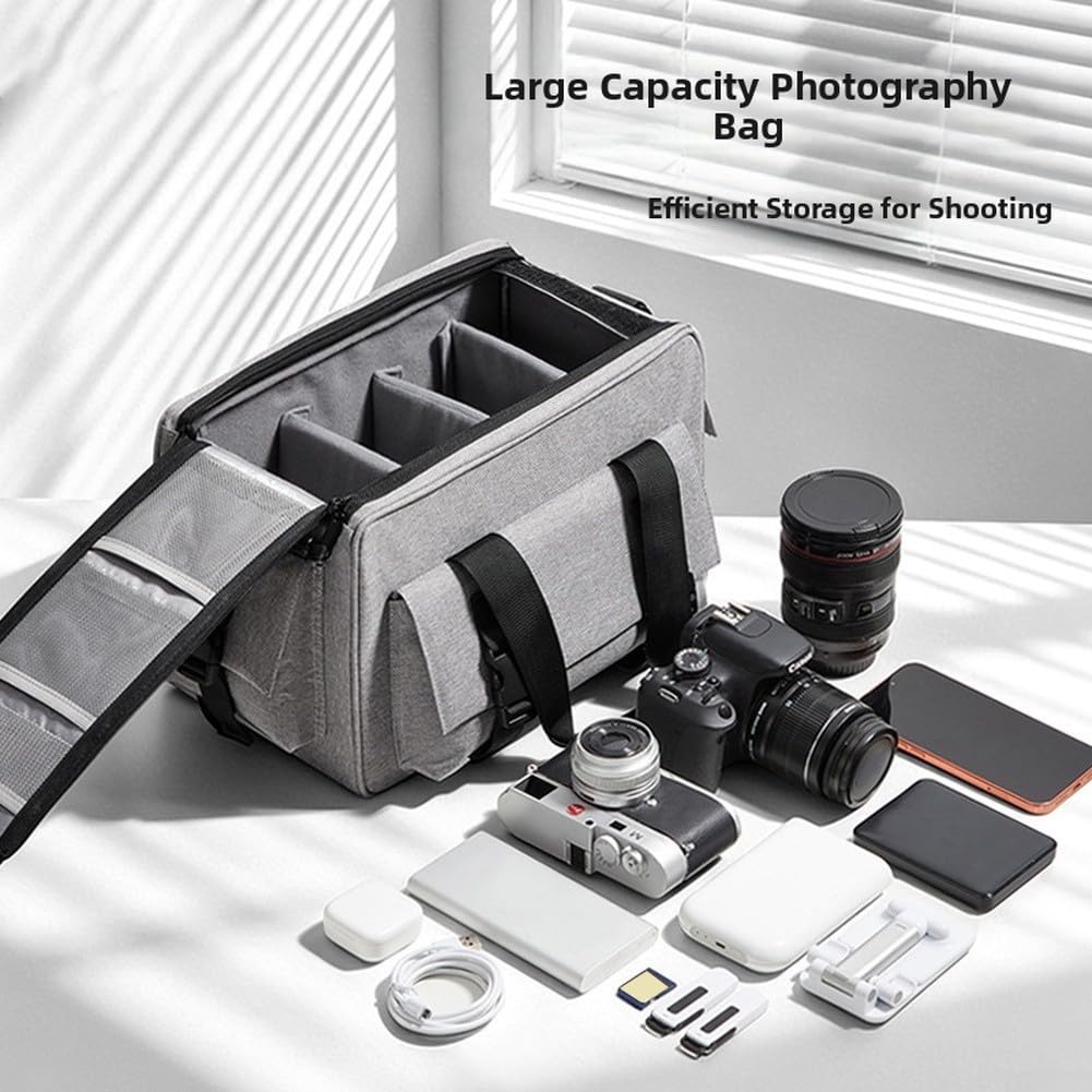 U-Open Kameratasche, 34 cm, schneller Zugriff, Design U-offene Kamera (grau