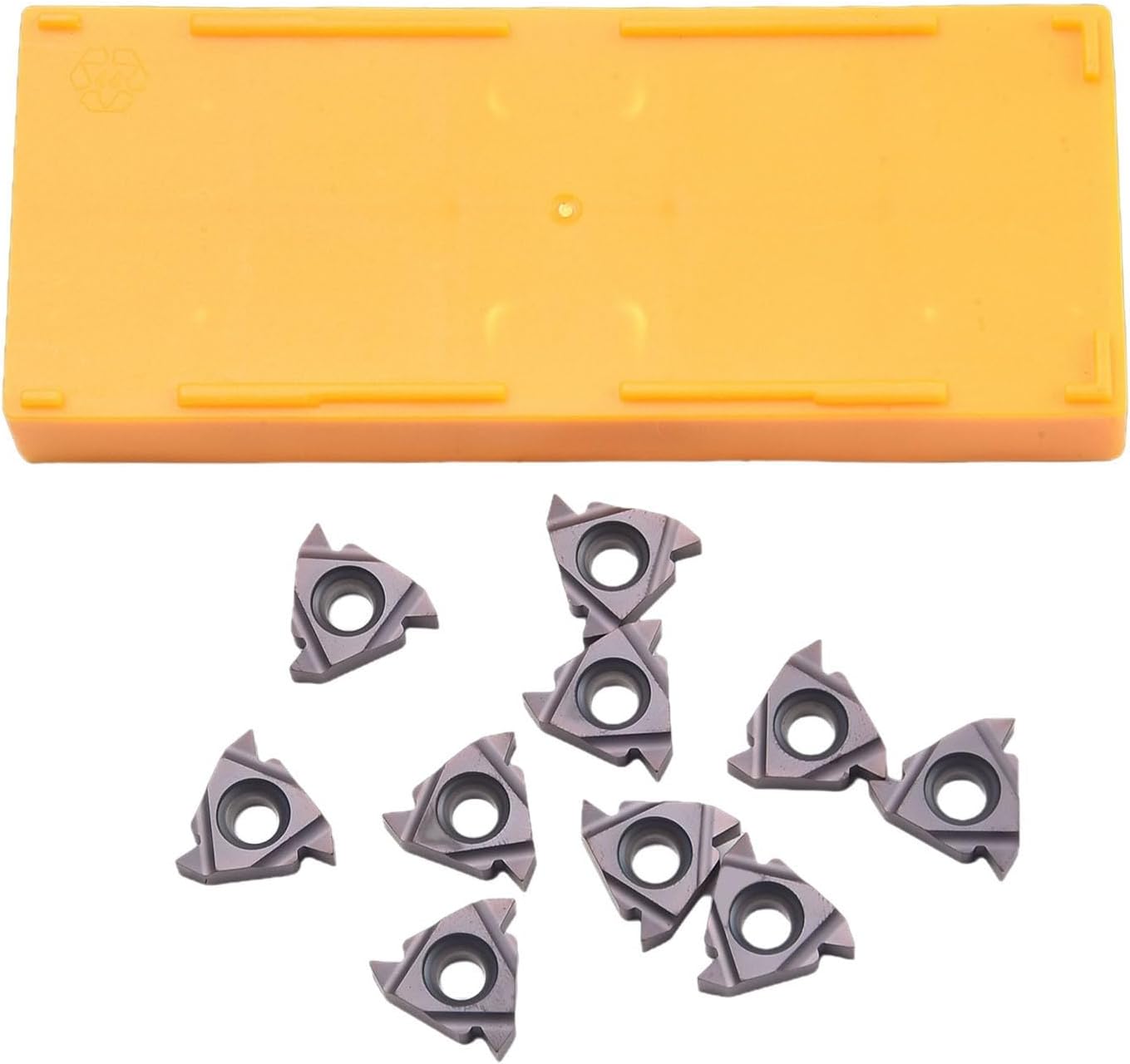 10 Pack Indexable For CNC Threading Inserts 16ER AG60 SMX35 Carbide Thread Turning Tips For Stainless Steel External Lathe Tool Bits Metalworking Hardened