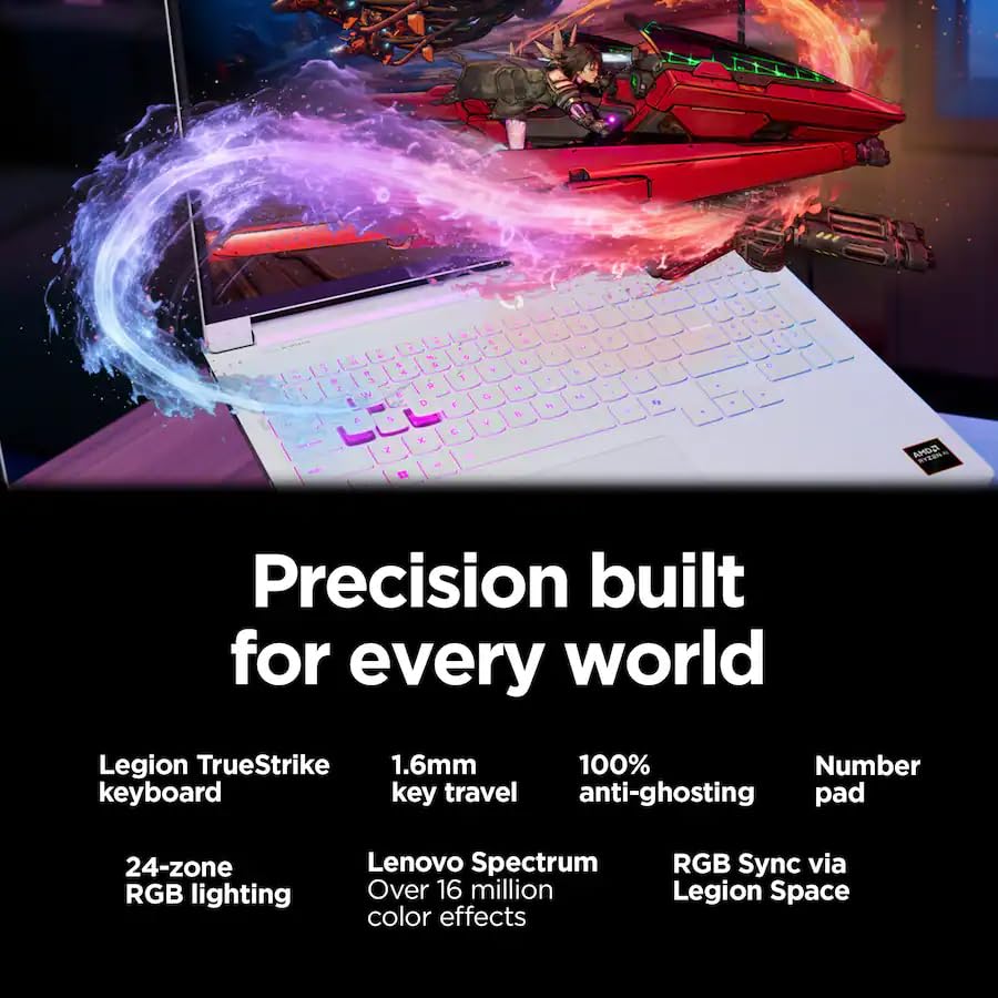 Image of Lenovo Legion 7a Gen 11 AI Gaming Laptop, 16 inch 3K 240Hz OLED, 32GB, 2TB SSD