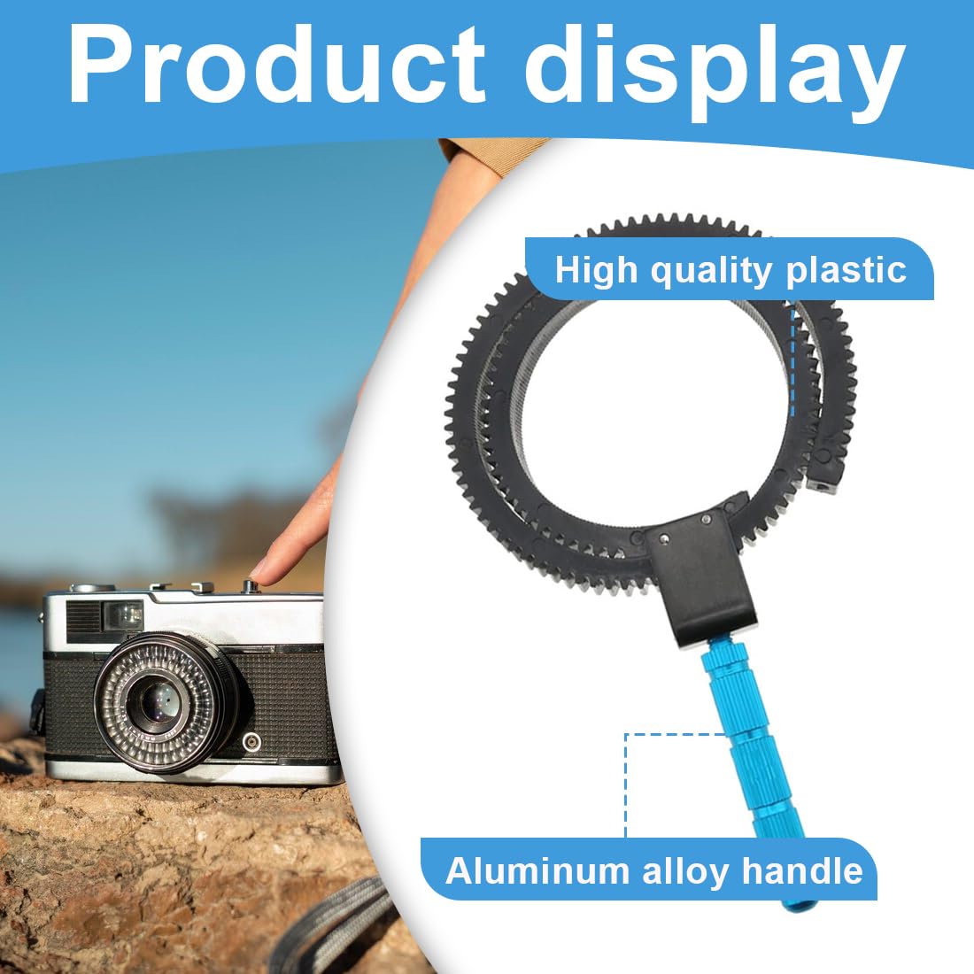2 Pcs Anelli Seghettati in Gomma per Follow Focus Adattabili e Regolabili per Tutti gli Obiettivi Compatibili con Ogni Adaptout