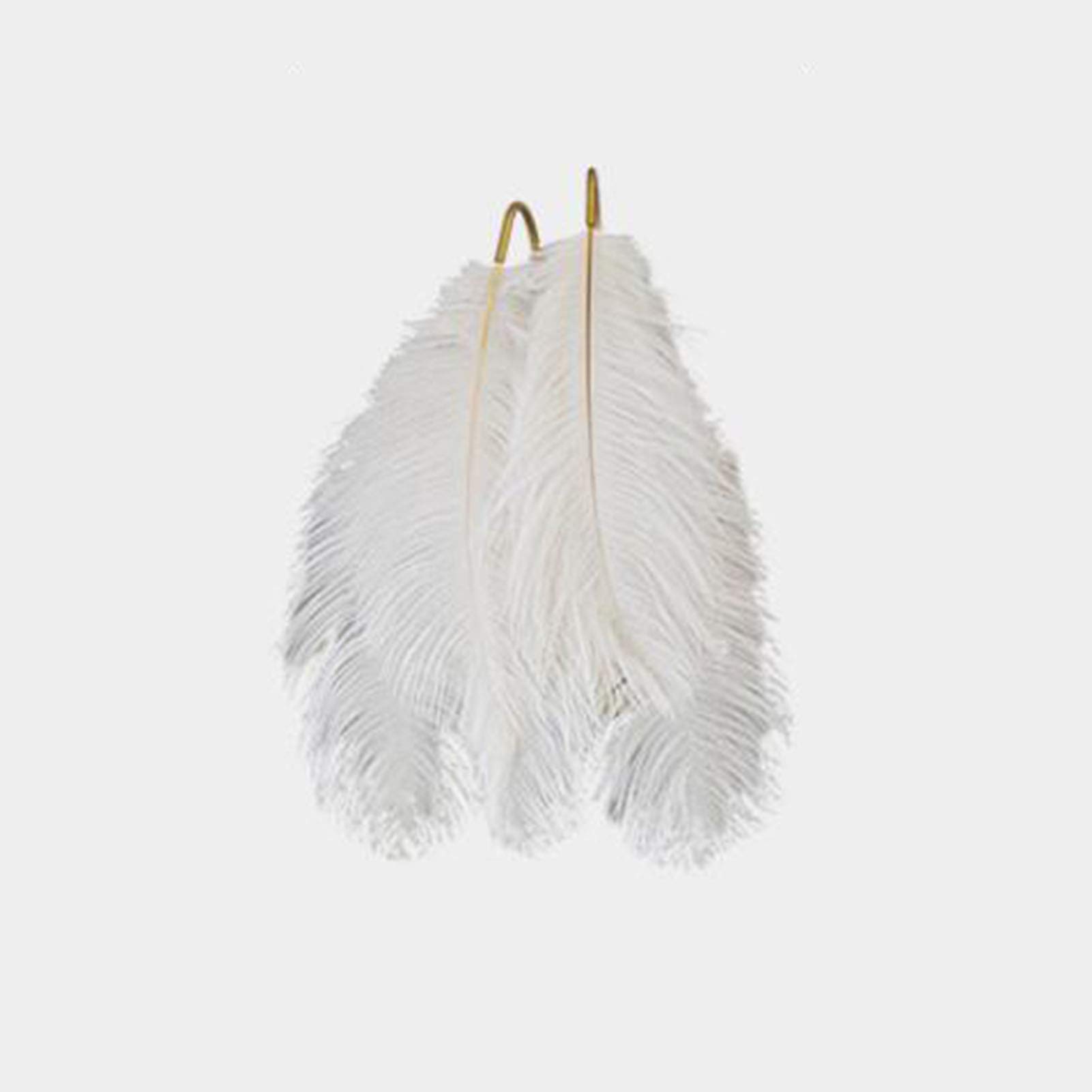 Lampe murale de luxe en plumes dorées et blanches pour éclairage de chambre - 7
