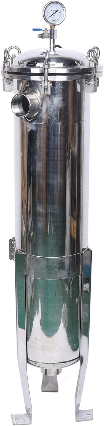 304 Stainless Steel Filter Bag Housing,1.0pa Bag Industrial Sock Filter Housing Bag Water Filter Purification Equipment,Industrial Process Filter Housings in/Out High Pressure Tool