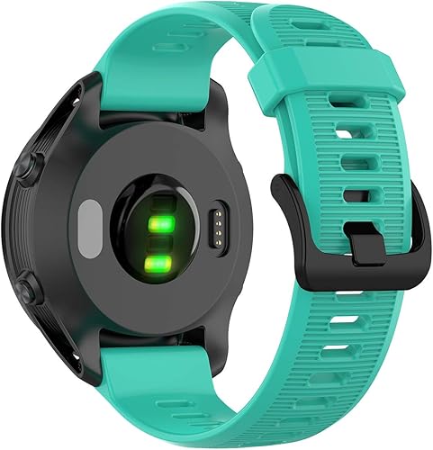 Miniatura 8 de HUABAO Correa de reloj compatible con Garmin Forerunner 935Forerunner 945Approach S60Garmin Fenix 0.206 in Correa de repuesto de silicona (negro)